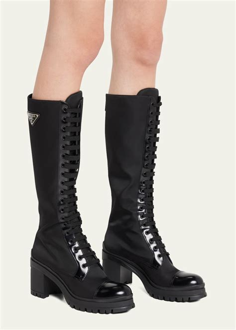 prada men's lace up boots|Prada lace up combat boots.